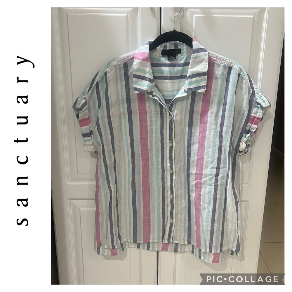 Sanctuary women’s striped top size large